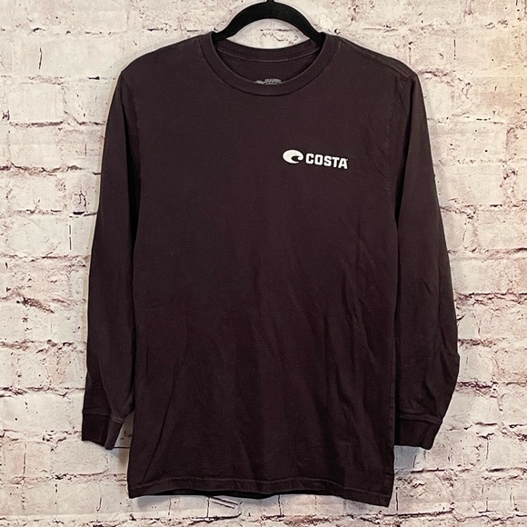 Mens Costa Del Mar Long Sleeve Tee Black Size Small - Picture 1 of 5